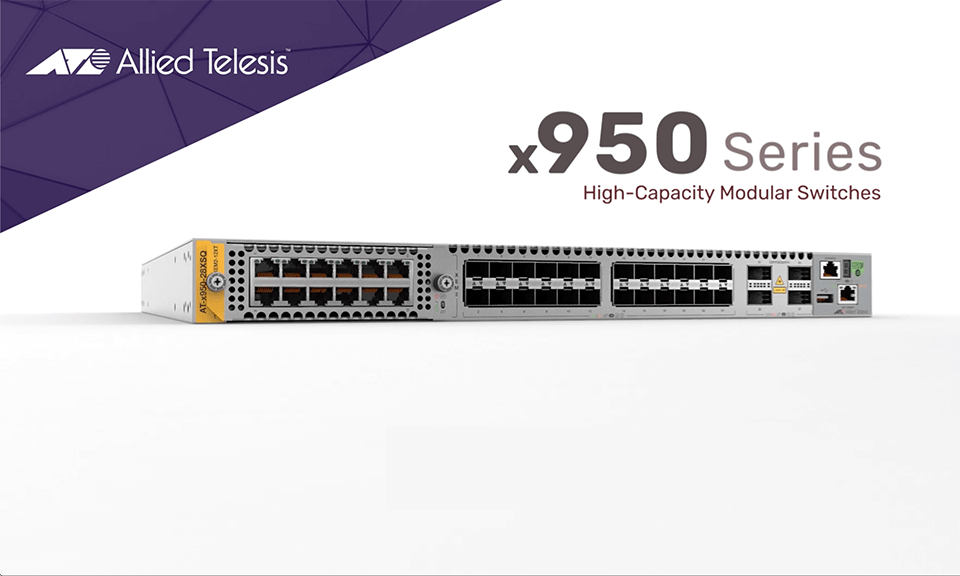 x950 switch with Allied Telesis logo