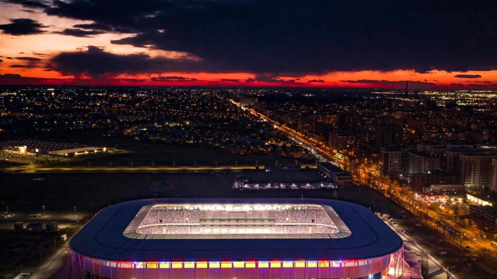 steaua stadium at night