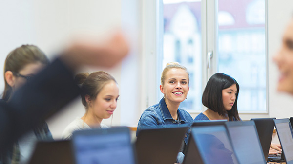 Students in a computer class