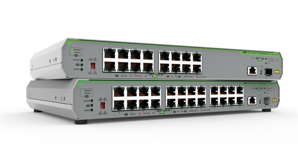 Two GS910/XST switches stacked together