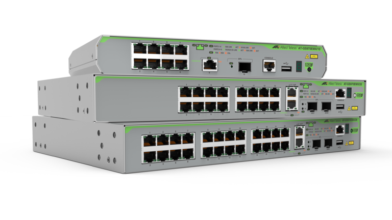 CentreCOM GS970EMX switches stacked