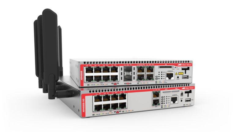 AR4050S stacked on top of the AR4050S-5G security firewall