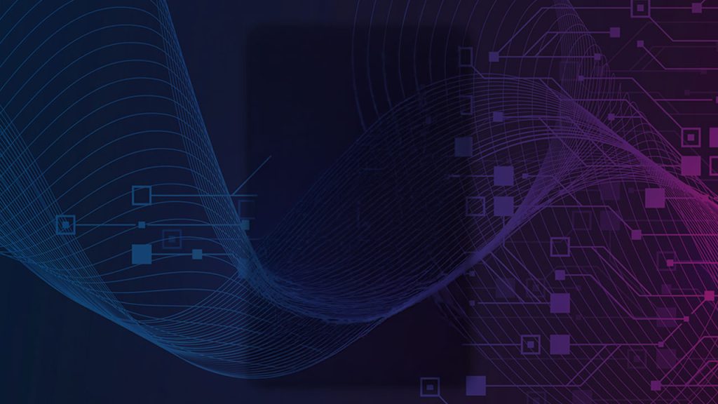 abstract image of wavy lines and symbols